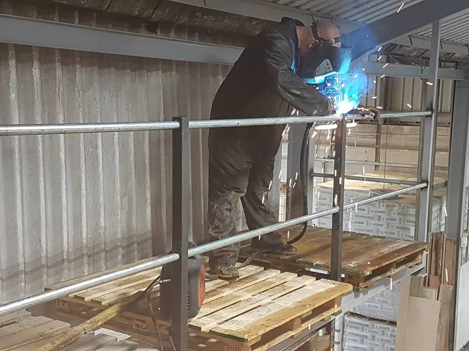 Welding and custom metal fabrication in progress