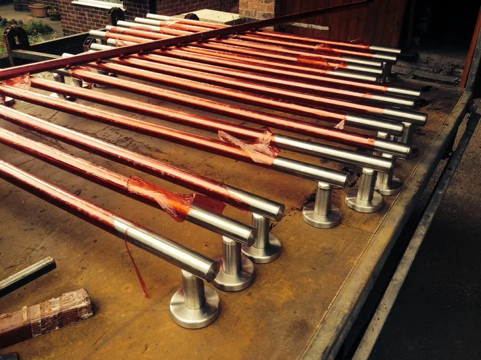 Precision metal fabrication in progress